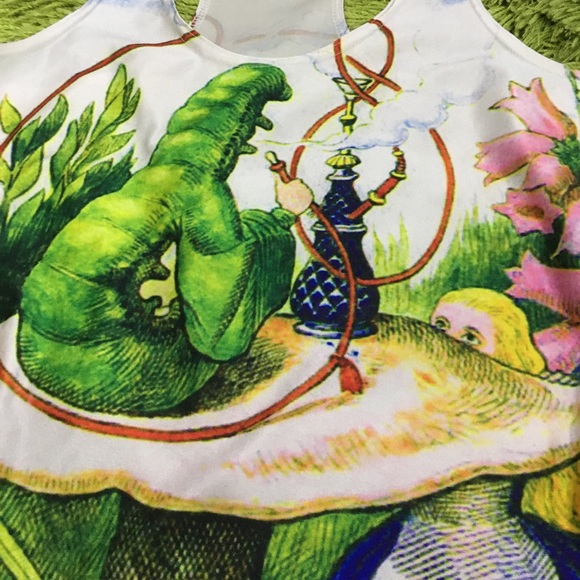 Alice in Wonderland & Little Mermaid Parody Graphic Print Tank Top x 2 Size S - Picture 9 of 10